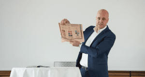 Många deltagare hade samlats i Kongressen på Hotell Skansen för att låta sig inspireras till att ligga steget före in i en hållbar framtid.